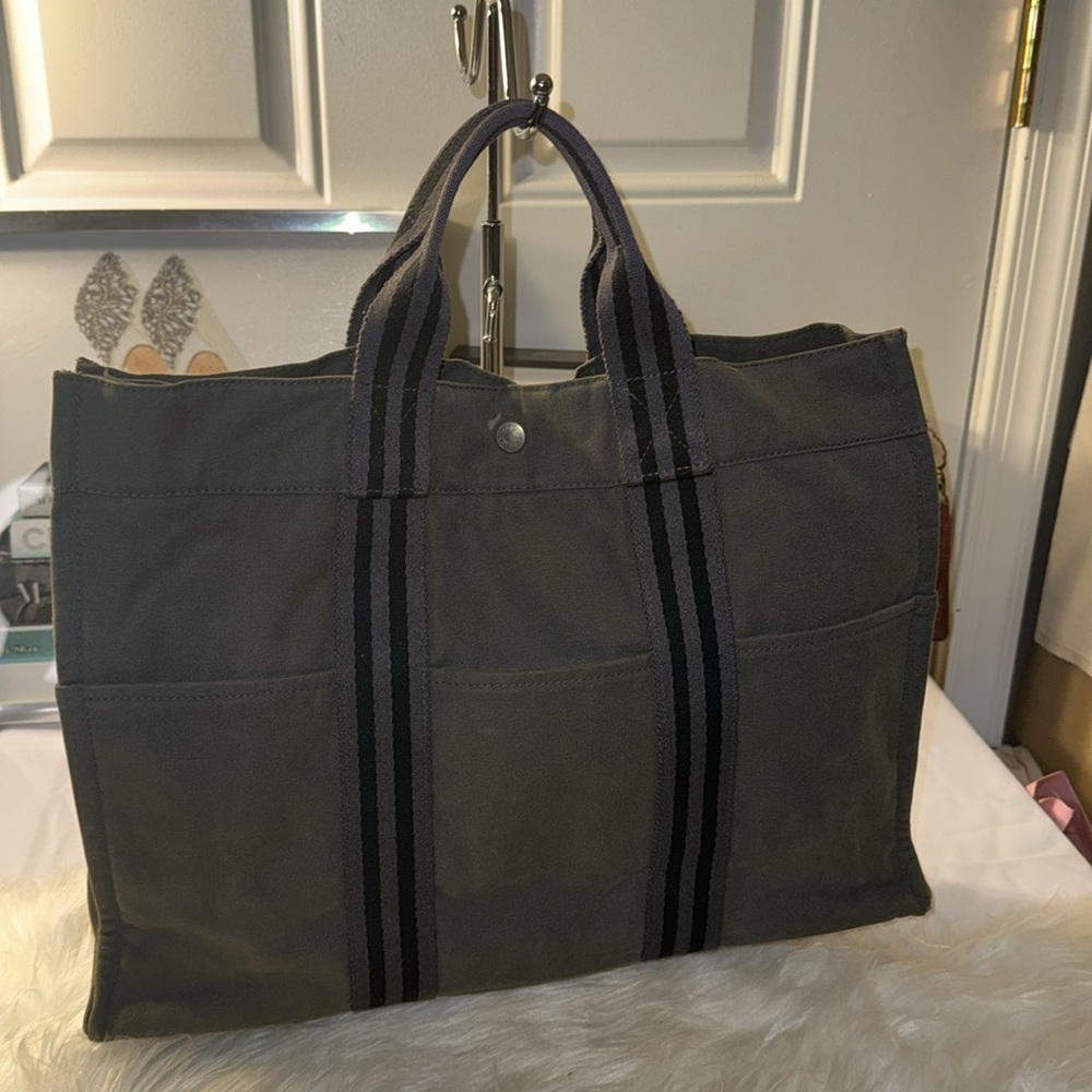 Hermes Toile Fourre-Tout MM tote GUC - Picture 4 of 13